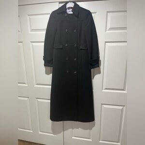 J. Crew Classic Black Trench Coat